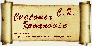 Cvetomir Romanović vizit kartica